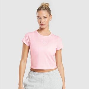 Gymshark Love Heart Cropped Tee Large